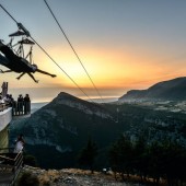 Volo in parallelo per tre persone in zipline a Salerno