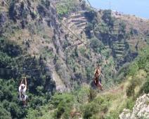 Volo parallelo per tre persone in zipline in Costiera Amalfitana